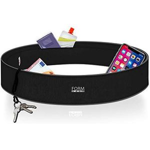 Formbelt Loopgordel voor mobiele telefoons tot 6,8 inch smartphone iPhone 12 X XS XR 11SE 2022 7+ Plus Samsung Galaxy A31 A21s S9 S10plus heuptas looptas sport heuptas om te lopen (zwart, XL)