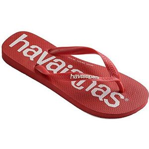 Havaianas Unisex Kids Top Logomania Flip Flop, Robijn Rood, 8.5 UK Child