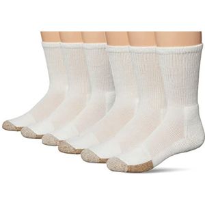 thorlo s Tx tennissokken voor volwassenen, uniseks, wit, medium (6 stuks)