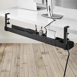 StarTech - Kabelgoot voor Onder Bureau - Verstelbare Kabel Organizer - Extra Grote Kabelhouder