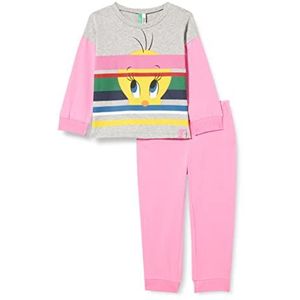 United Colors of Benetton Pig 3YN40P03J Pyjamaset, grijs 501, XXS meisjes