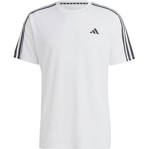 adidas TR-es Base 3s T-shirt met korte mouwen voor heren, wit/zwart, S