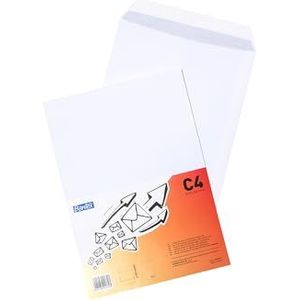 Bantex Enveloppen DIN C4 (32,4 x 22,9 cm) / enveloppen met plakstrips, 25 stuks in folieverpakking (wit)