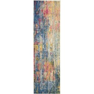 NOURISON CELESTIAL tapijt hedendaags 2'X6' Blauw/Geel