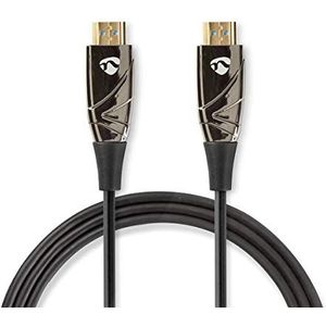 Nedis - Actieve optische high-speed ​​​HDMI-kabel met Ethernet - 18 Gbps - 100 m - rond - PVC - zwart