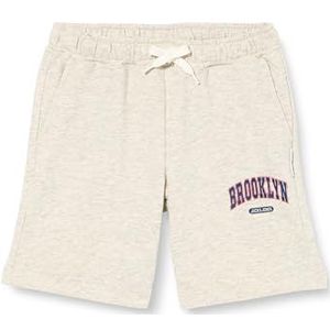 JACK&JONES JUNIOR Jpstbradley Jjvarsity RLX Ln Jnr Shorts voor jongens, wit melange., 152