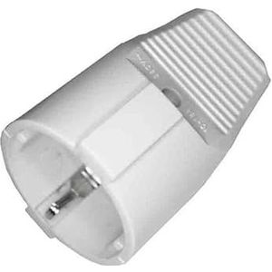 Tweepolige TTL-sokkel, wit, 16 A, 250 V, met dekvloer, ideaal voor veilige en efficiënte elektrische verbindingen in huishoudelijke en industriële installaties.