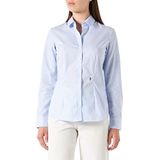 Seidensticker - Damesblouse - Blauw - 100% Katoen - Slim Fit