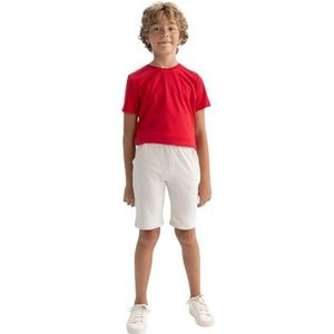 DeFacto Korte kinderbroek voor jongens, comfortabele en stijlvolle shorts voor actieve jongens, Volgens Grijs, 5-6 Jaren