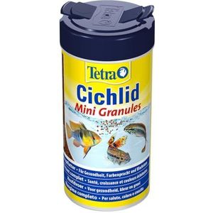 Tetra Cichlid Mini Granules - hoofdvoermix voor kleine cichliden, 2 verschillende mini-korrels, 250 ml blik