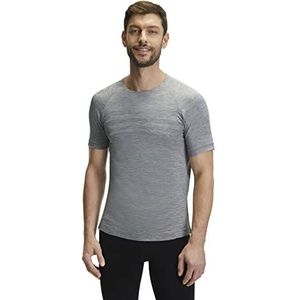 FALKE Core Speed T-shirt voor heren, korte mouwen, functioneel materiaal, grijs, zwart, wit, ademend, functioneel shirt voor sport, sneldrogend, verkoelend, 1 stuk