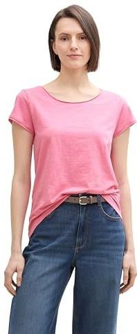 Tom Tailor - T-shirt - Effen - Regular Fit - Puur Katoen