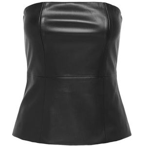 Onlstory Faux Leather Tube Top PNT, zwart, XS