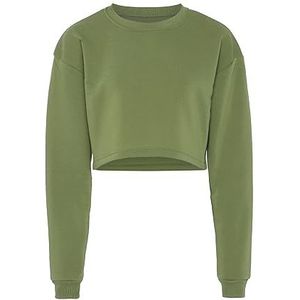 Colina Sweatshirt met lange mouwen voor dames van 100% polyester met ronde hals HELLOLIV, maat XL, lichtolijf, XL
