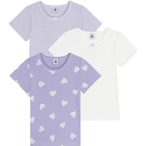Petit Bateau Katoenen T-shirt voor kinderen, korte mouwen, hartjesprint, Variant 1:, 12 Jaren