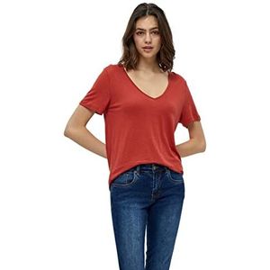 DESIRES Dames Jilly Tee T-shirt, Burnt Red, XS