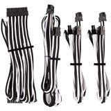 Corsair Premium Sleeved kabel Starterset wit/zwart