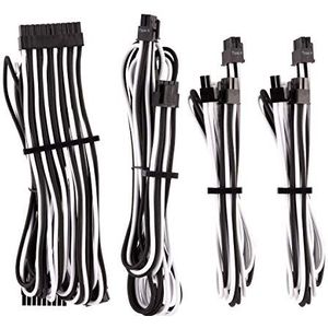 Corsair Premium Sleeved kabel Starterset wit/zwart