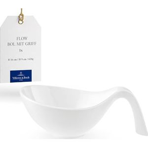 Villeroy & Boch - Flow, Sauskannetje/sauciere, 600 ml, Voor salades/soepen/sauzen, Premium porselein, Geschikt voor de vaatwasser, Wit