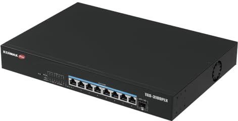 Edimax - TGS-3109PLX - Netwerkschakelaar - Zwart - 8 Poorten - PoE++