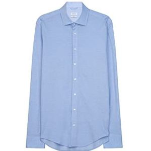 Seidensticker Zakelijk overhemd voor heren, strijkvrij overhemd met smalle snit, slim fit, lange mouwen, kent-kraag, 100% katoen, lichtblauw, 40