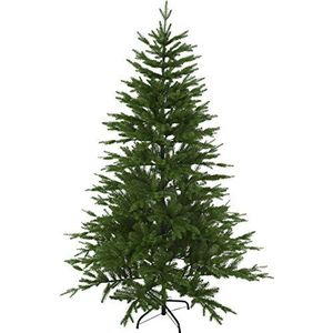 Star kerstboom ""Wasa"", met metalen voet, Full PE, plastic, groen, 13 x 13 x 18 cm