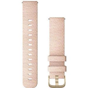 GARMIN Quick Release Horlogebandje, Nylon, 20 mm, Roze met Gouden Sluiting