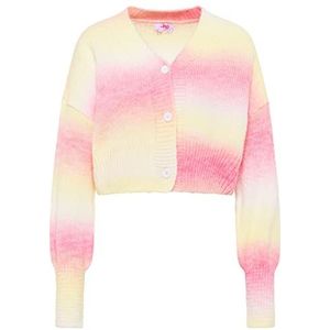 OCY Dames gebreide jas 12419583-OC01, geel roze meerkleurig, M/L, geel, roze, meerkleurig, M/L