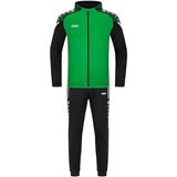 JAKO Heren trainingspak Polyester Performance met capuchon, zacht groen/zwart, XXL