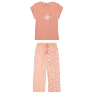 Women'secret Dames Capri-pyjama Weekly Sunshine Pyjamaset, roze, S