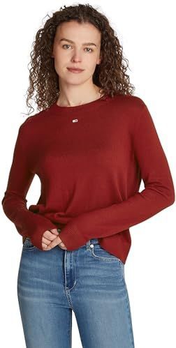 Tommy Jeans - TJW Essential Crew Neck - Pullover Sweater - Rood