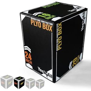 Yes4All CAY1 Soft Plyo Box, uniseks, uniseks, zwart c 24, 20 16, A. Sport, zwarte versie, 61 x 20 16 inch, VK
