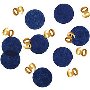 Folat 66360 Confetti Elegant True Blue 60 Jaar - 25 gram