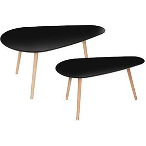 Mileo uittrekbare tafel hout en metaal – zwart – interieur ontwerper sfeer