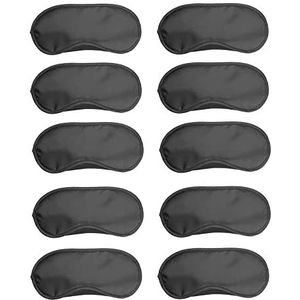 WIZBIOTECH Slaapmasker, oogmasker om te slapen, pak van 100% echt natuurlijk met verstelbare riem, oogslaapbescherming voor yoga-reizen, blokkeert licht (zwart)