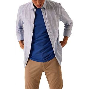 Garcia Herenshirt met lange mouwen, Vibrant Blue, S, Vibrant Blue, S