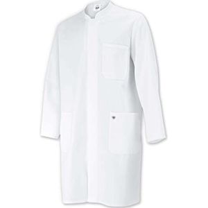 BP 1654-400-21-XLs Uniseks jas, lange mouwen, opstaande kraag, 215,00 g/m² stofmix, wit, XL