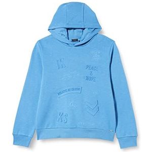 IKKS Sweatshirt met capuchon voor jongens, Medium Blauw, 4 Jaren