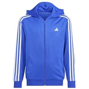 adidas Jongens Train Essentials AEROREADY 3-Stripes Regular-Fit Full-Zip Hoodie, lucid blue/white, 15-16 Years