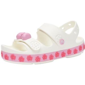 Crocs Crocband Cruiser K Sandalen, uniseks, voor kinderen, wit, roze, tweed, 33/34 EU