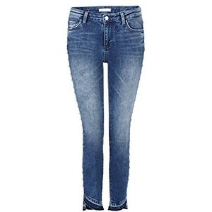 rich&royal Dames midi-studded slim jeans, blauw (Denim Blue 700), 30W x 32L