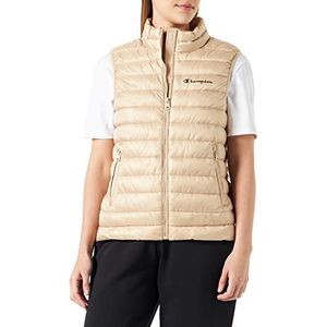 Champion Legacy Outdoor-Small Logo Light gewatteerd vest voor dames, Bruin Taupe, S