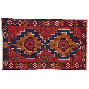 Eden Carpets kezil Vloerkleed Handgeknoopt Bangle, Katoen, veelkleurig, 86 x 140 cm
