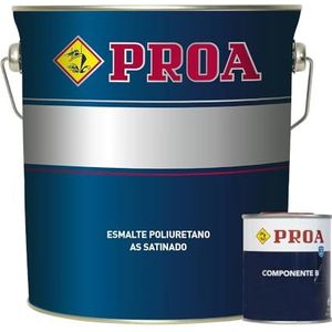 Proa US160PI email van polyurethaan, gesatineerd, 2 componenten, middengrijs RAL 7042
