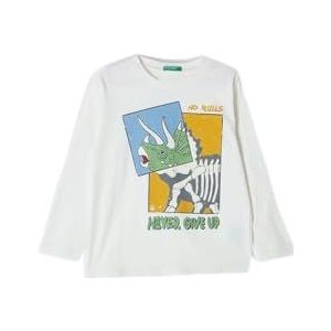 United Colors of Benetton T-shirt voor kinderen en jongeren, Wit, 18 mesi