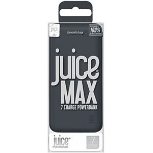 Juice MAX 7 laadt Power Bank | 20.000mAh 20W PD draagbare oplader | Universele compatibiliteit | iPhone, Samsung, Huawei, Microsoft, Oppo, Sony en meer | Houtskool - AMAZON EXCLUSIEF