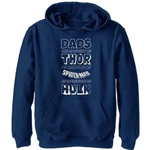 Marvel Marvel Dads Hoodie voor kinderen, uniseks, Marineblauw Heather, L