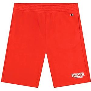 Champion x Stranger Things bermuda-shorts, rood, XS uniseks