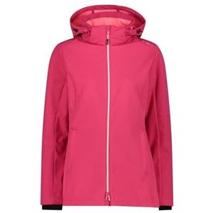 CMP - Dames softshelljas met afneembare capuchon, fuchsia, 42