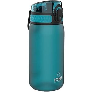 ION8 Kinder Waterfles, 350 ml/12 oz, Lekvrij, Makkelijk te Openen, Veilige Vergrendeling, Vaatwasserbestendig, BPA-vrij, Draaghendel, Makkelijk Schoon te Maken, Geurvrij, Koolstofneutraal, Aqua